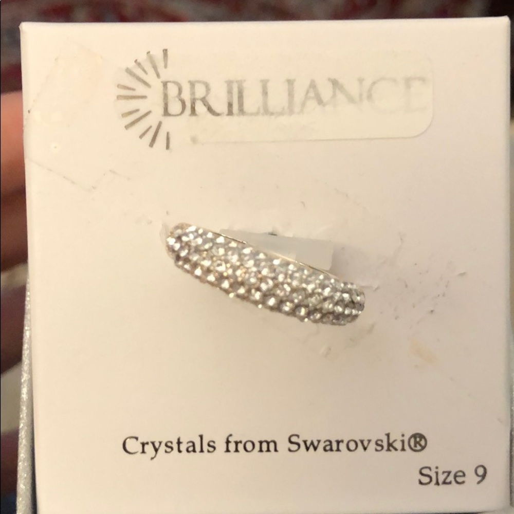 Nib Swarovski brilliance ring sz 9